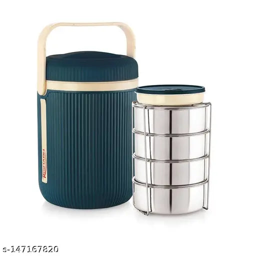 Rishabh Saliva 4 Steel Lunch Box Set of 4 container