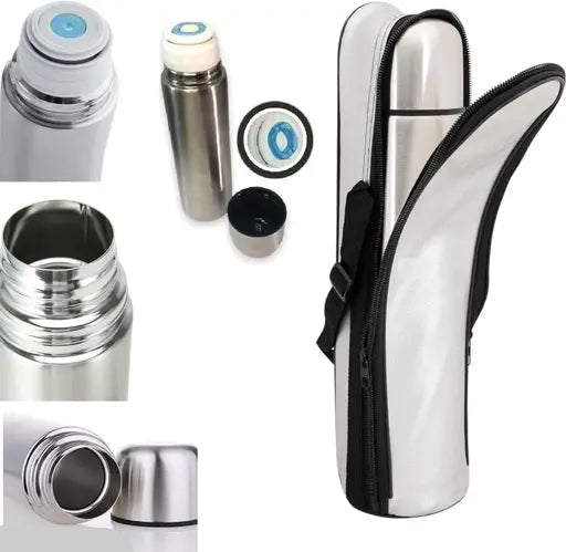 Mega Star Stainless Steel Water Bottle, 1000ml Double Wall Thermos, Leak-Proof Drink Container & Durable Travel Flask, Hot and Cold Beverage Bottle upto 24hrs, Outdoor Hydration & Eco-friendly Drinkware