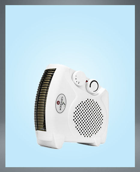 Longer Fan Room Heater (Small, White)