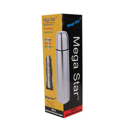 Mega Star Stainless Steel Water Bottle, 1000ml Double Wall Thermos, Leak-Proof Drink Container & Durable Travel Flask, Hot and Cold Beverage Bottle upto 24hrs, Outdoor Hydration & Eco-friendly Drinkware