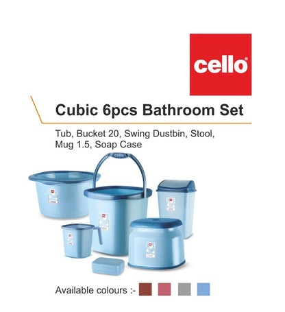 Cello Cubic 6 pc Bath Set