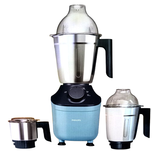 Philips 800 Watt Powerful motor mixer grinder with MicroGrind Technology in Blue colour - HL7773/01