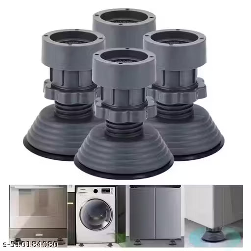 Anti Vibration Pads for Washing Machine – 4 Pieces Adjustable Height | Noise Reduction, Floor Protection & Anti-Skid Pads for Washing Machine, Refrigerator, Dryer & Appliances – Made in India