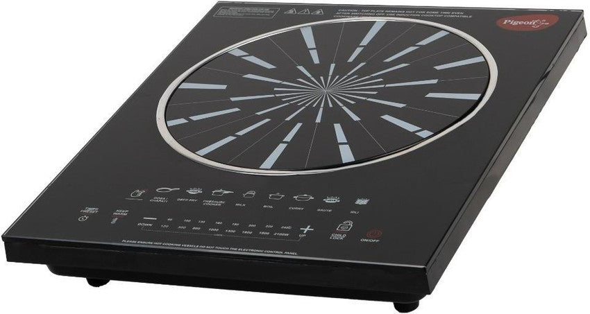 Pigeon Rapido Anti Skid 2100 Watts Induction Cooktop Touch Panel  (Black)