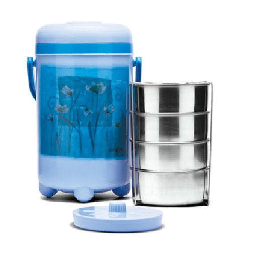 Milton Knight 4 Stainless Steel Lunch Box (4 Containers), Blue