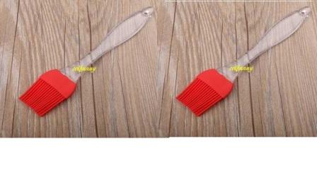 Silicone Pastry Brush for applying Oil,Big Size,Assorted Color,2Piece. (Pack Of 2pcs)