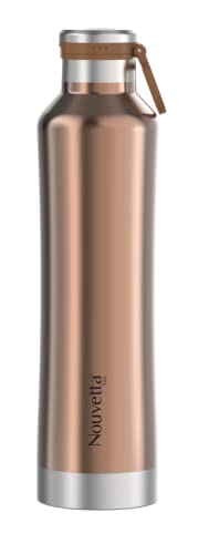 Nouvetta Jet Double Wall Stainless Steel Flask Bottle, 1000 ml - 1LTR, Copper