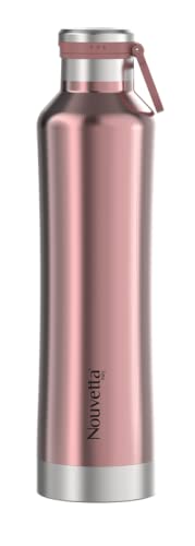 Nouvetta Jet Double Wall Stainless Steel Flask Bottle, 1000 ml - 1LTR, Pink
