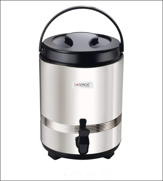 LOSANGE Stainless Steel Travel Water JUG, Insulated THERMOSTEEL with TAP 7 Liter (Silver/Black)