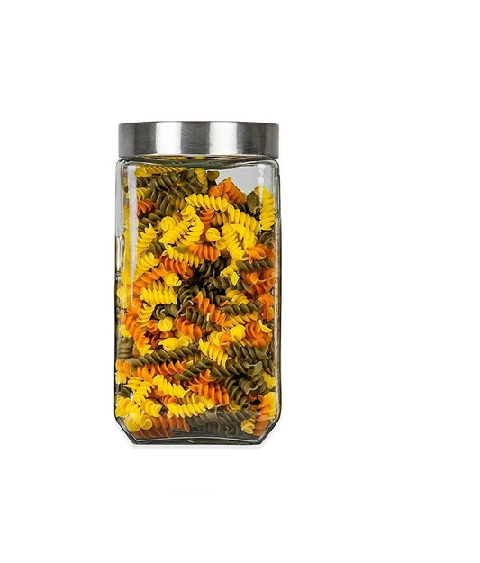 Treo Cube Storage Glass Jar, 580/800/1000/1200/1800/2250 ml, 1 Pc, Transparent - 2250ml