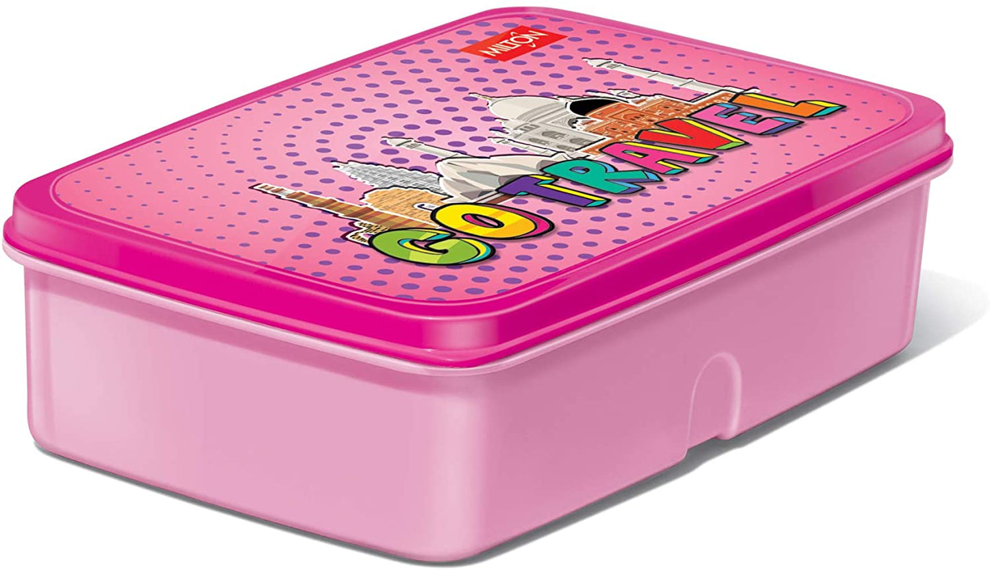 Milton Gusto 1200 Tiffin Box, 1200 ml - Pink