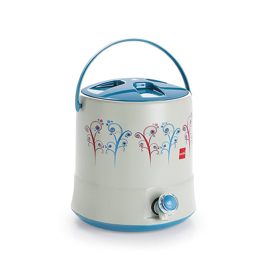 Cello Cruiser Plastic Insulated Water Jug. - Blue, 10LTR