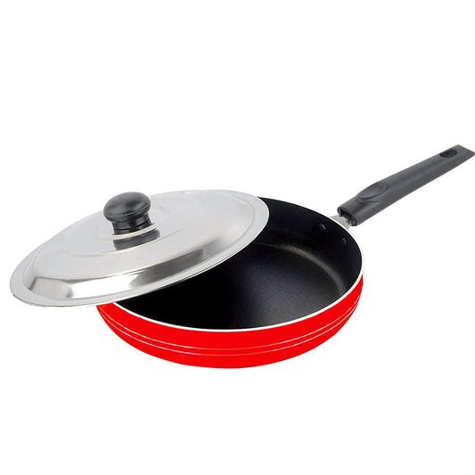 Tejas Non-Stick Frypan With Wooden Spatula And S.S. Lid 260mm