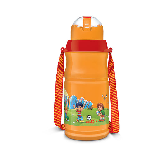 Milton KOOL FLORIC Water Bottle.400/500ML. Pack Of 1. - 400ml, Orange