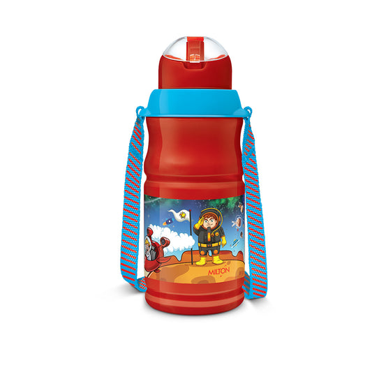 Milton KOOL FLORIC Water Bottle.400/500ML. Pack Of 1. - 400ml, Red