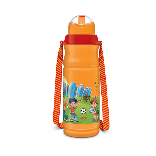 Milton KOOL FLORIC Water Bottle.400/500ML. Pack Of 1. - 500ml, Orange
