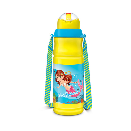 Milton KOOL FLORIC Water Bottle.400/500ML. Pack Of 1. - 500ml, Yelloow