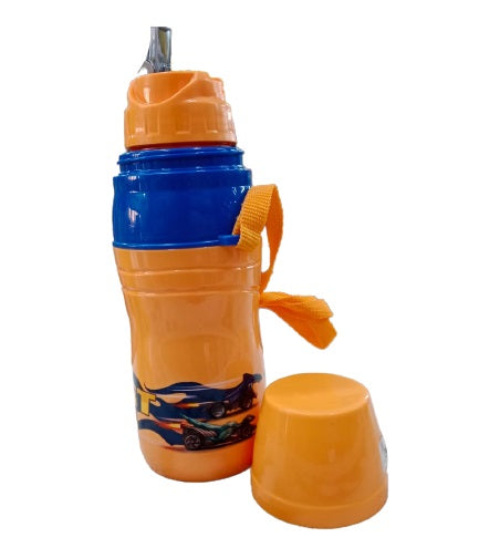 Cello Puro Sippy Insulated Sipper Water Bag For Kids 400/600Ml, Food Grade Plastic Water Bottle - Orange, 400ml