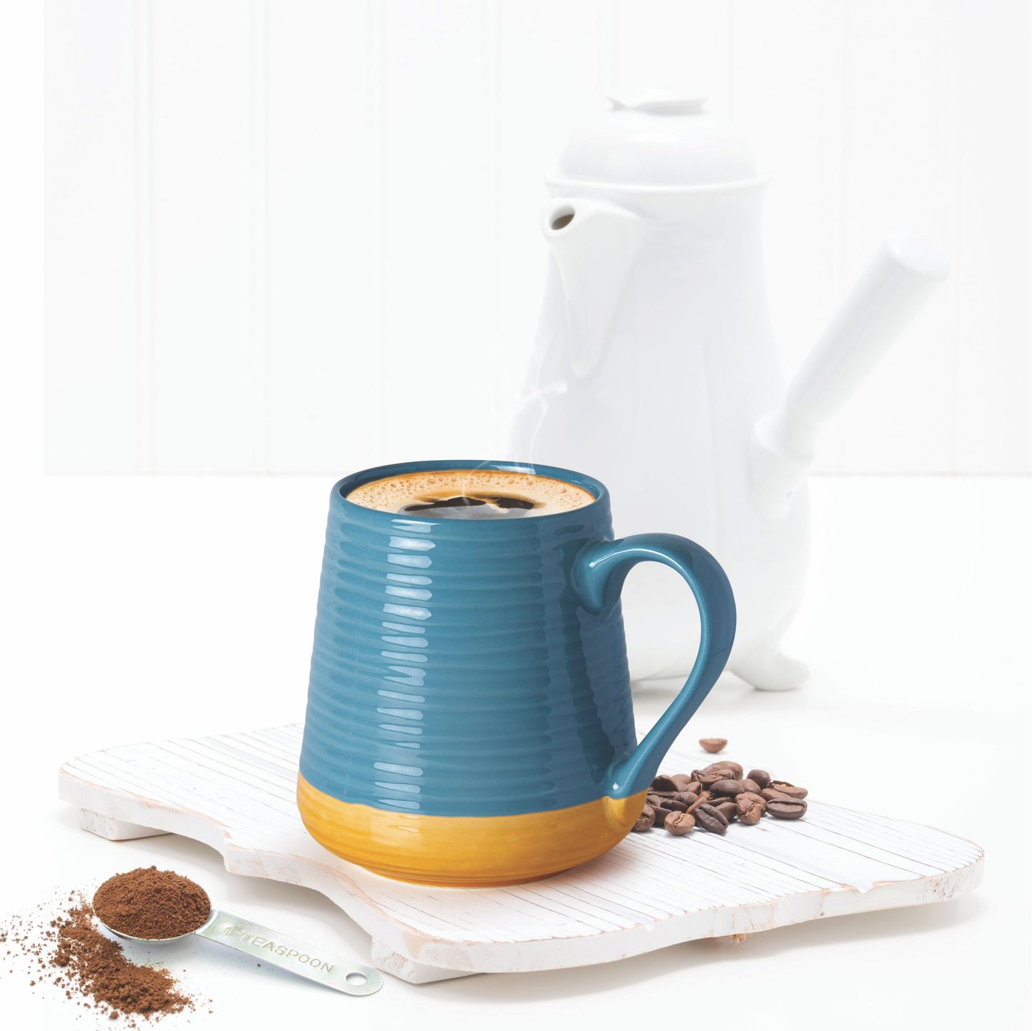 Treo Earthen Mug, 440 ml - Blue