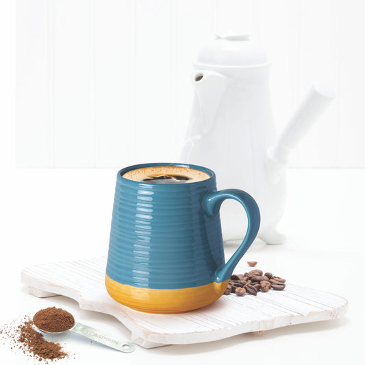 Treo Earthen Mug, 440 ml - Blue