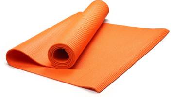 KF Yoga Mat -- 6MM Thickness – 6ft long good quality sticky mat best for yoga, meditation, fitness exercise, workout for women, men, girls, boys and kids. - Orange