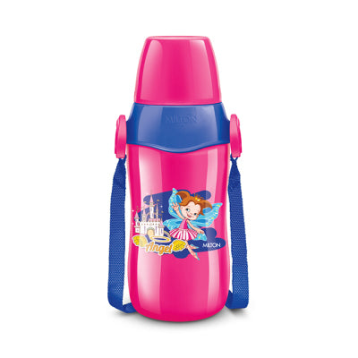 Milton Steel Whizz 400/600/900 Insulated School Kids Bottle with Inner Steel - 600ml, Pink
