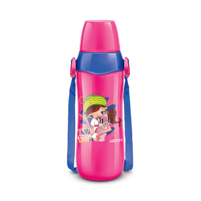 Milton Steel Whizz 400/600/900 Insulated School Kids Bottle with Inner Steel - 900ml, Pink