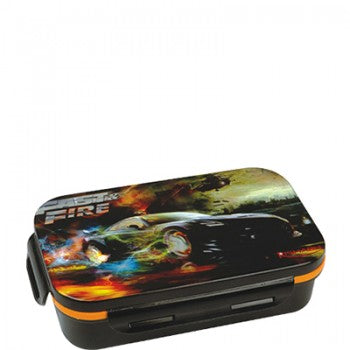 Rishabh CRUNCH DELUXE (BIG) Pack Of One Pcs Lunch Box. - Black
