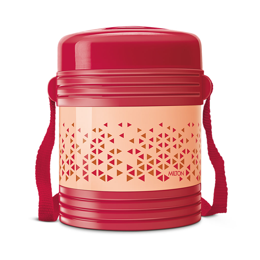 Milton Vector Tiffin 3/4 Containers. (Pack Of 1) - NO.3, Red