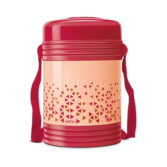 Milton Vector Tiffin 3/4 Containers. (Pack Of 1) - NO.4, Red